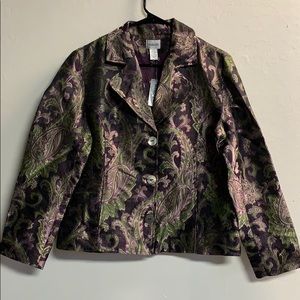 Chico’s metallic women’s blazer size 1